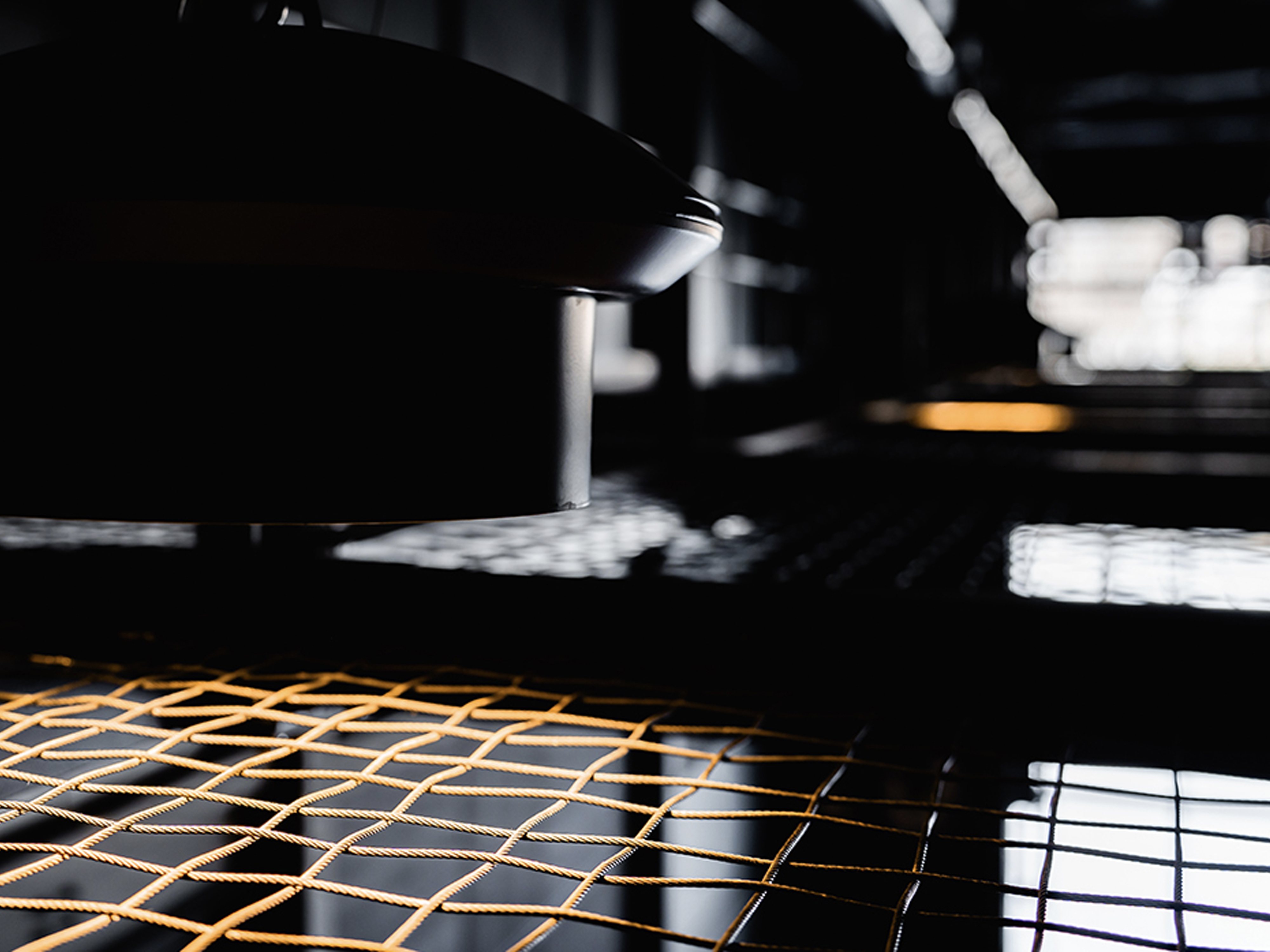 tension wire grid in the Black Box Theater