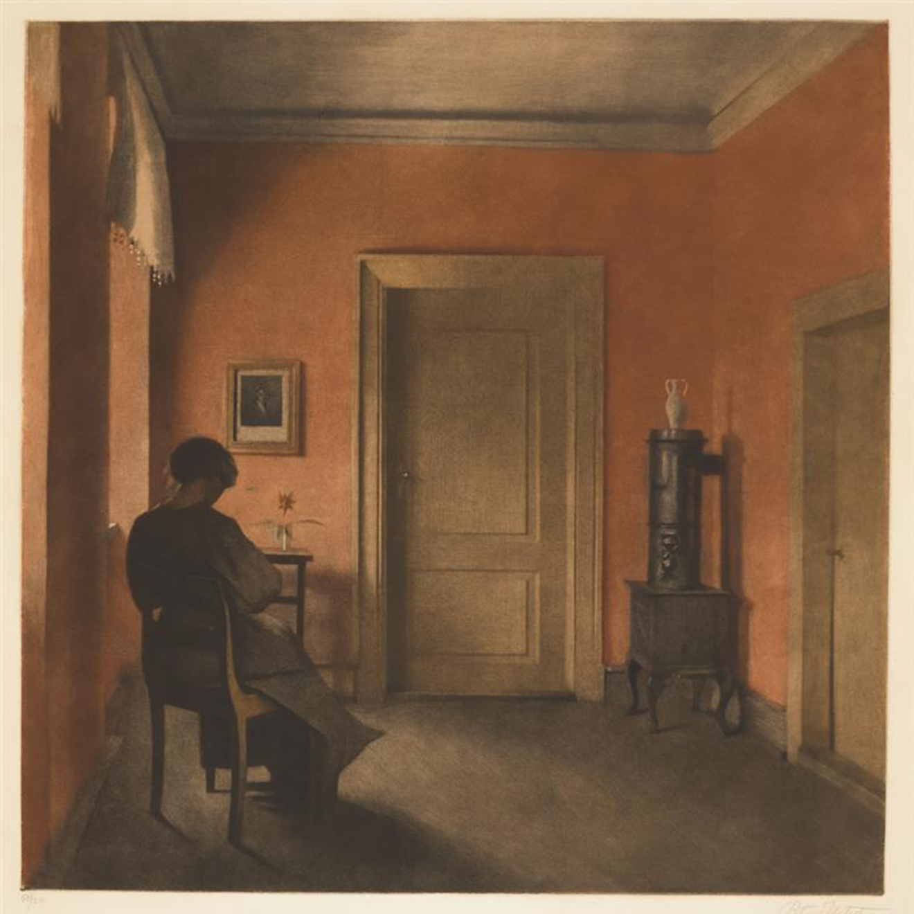 "The Red Room," 1915. Mezzotint printed in colors. Davison Art Collection