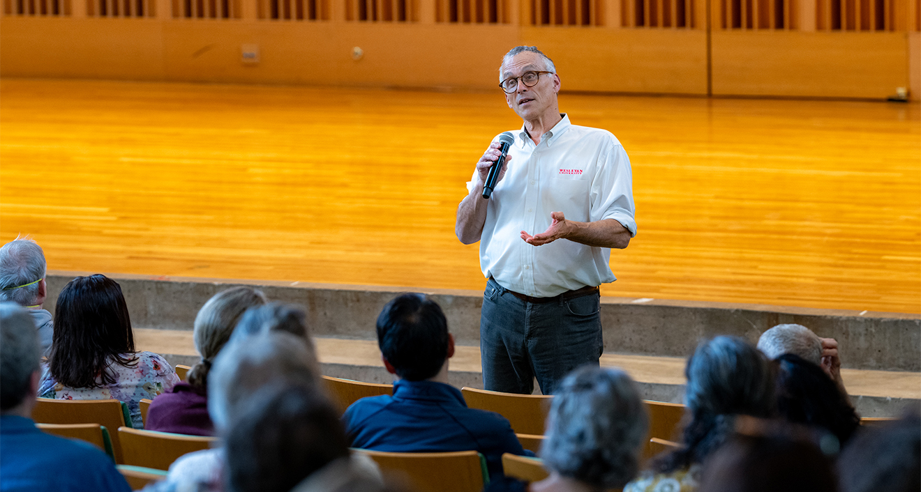 President Michael S Roth offers remarks for families.